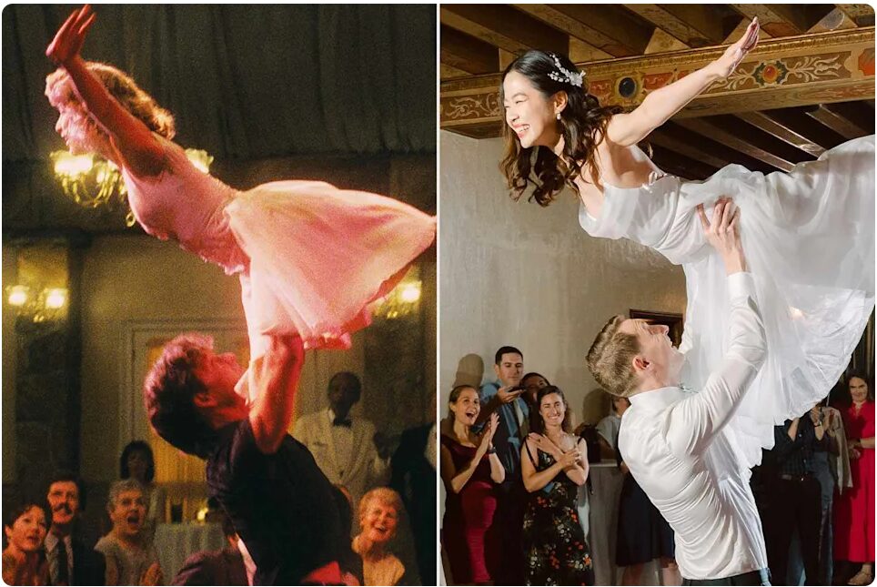 Couple Perform “Dirty Dancing” Dance Scene at Their Wedding, Complete with Lift